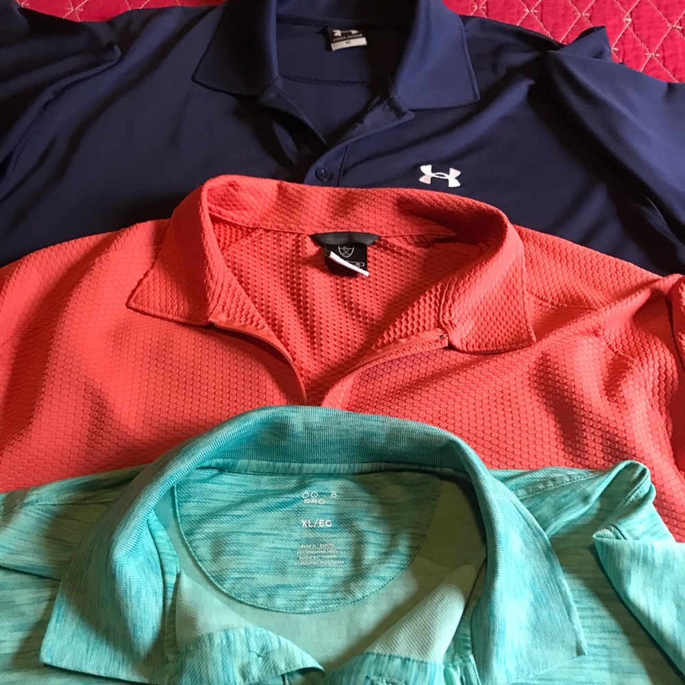 Nike Under Armour 3 performance polos